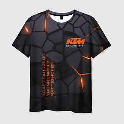 Футболка мужская KTM - плиты с эффектом свечения, цвет: 3D-принт