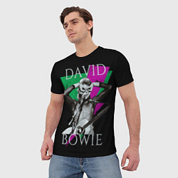 Футболка мужская David Bowie - hand goggles, цвет: 3D-принт — фото 2
