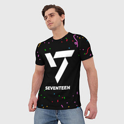 Футболка мужская Seventeen конфети, цвет: 3D-принт — фото 2