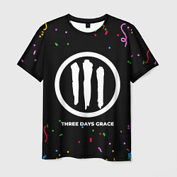 Футболка мужская Three Days Grace конфети, цвет: 3D-принт