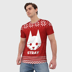 Футболка мужская Новогодний Stray, цвет: 3D-принт — фото 2