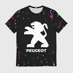 Футболка мужская Peugeot конфети, цвет: 3D-принт