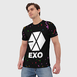 Футболка мужская Exo конфети, цвет: 3D-принт — фото 2