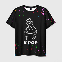 Футболка мужская K Pop конфети, цвет: 3D-принт