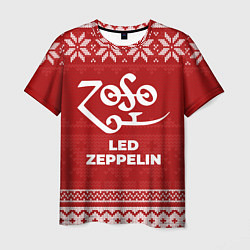 Футболка мужская Новогодний Led Zeppelin, цвет: 3D-принт