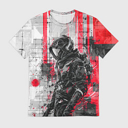 Футболка мужская Футуристичный андроид-путешественник, цвет: 3D-принт