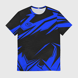 Мужская футболка Субару - синий