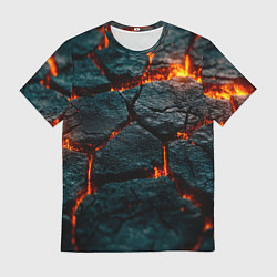 Мужская футболка Скала и лава