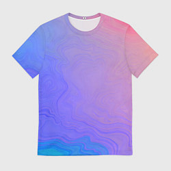 Мужская футболка Сине фиолетовый градиент