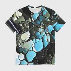 Мужская футболка Чёрно-синий камень