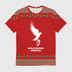 Футболка мужская Hollywood Undead new year, цвет: 3D-принт