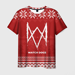 Футболка мужская Новогодний Watch Dogs, цвет: 3D-принт