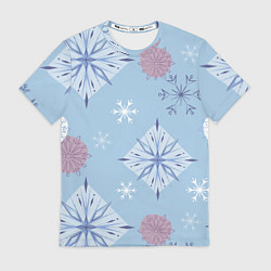 Мужская футболка Снежинки Эльзы