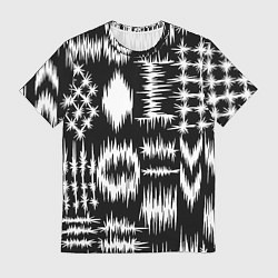 Футболка мужская Штриховка - геометрическая абстракция, цвет: 3D-принт