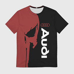 Мужская футболка Audi и череп