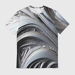Футболка мужская Полированный серебряный металл, цвет: 3D-принт
