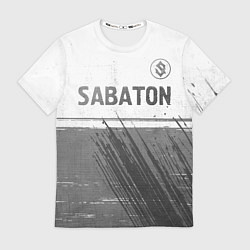 Футболка мужская Sabaton - white gradient посередине, цвет: 3D-принт