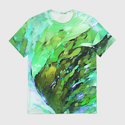 Футболка мужская Зелёная абстракция, цвет: 3D-принт
