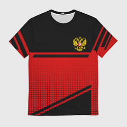 Мужская футболка Россия герб геометрия