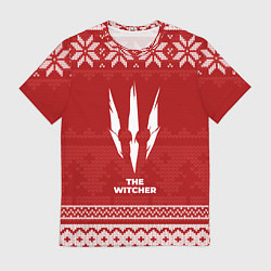 Футболка мужская Новогодний The Witcher, цвет: 3D-принт