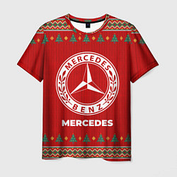 Футболка мужская Mercedes new year, цвет: 3D-принт