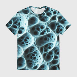 Футболка мужская Белая пористая структура, цвет: 3D-принт