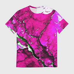 Мужская футболка Розовый треснувший камень