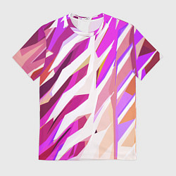 Мужская футболка Бело-розовая абстракция