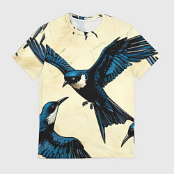 Футболка мужская Ласточки, цвет: 3D-принт