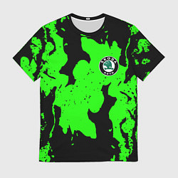 Мужская футболка Skoda flame steel