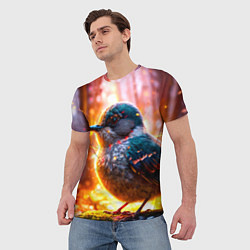 Футболка мужская Кукушка в искрах, цвет: 3D-принт — фото 2
