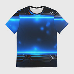Мужская футболка Синяя неоновая атмосфера