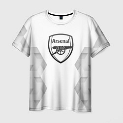 Футболка мужская Arsenal white poly, цвет: 3D-принт