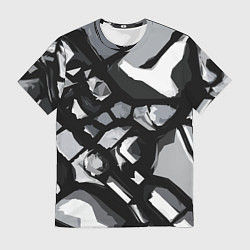 Мужская футболка Чёрно-серая абстракция