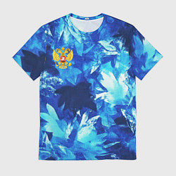 Мужская футболка Синий узорный камуфляж