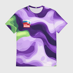 Мужская футболка Фиолетовый камуфляж Россия