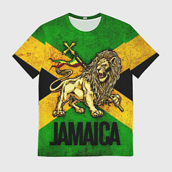 Футболка мужская Jamaica lion flag, цвет: 3D-принт