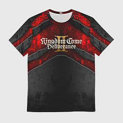 Футболка мужская Kingdom Come Deliverance 2 лого на текстуре, цвет: 3D-принт