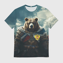 Футболка мужская Воин русский медведь, цвет: 3D-принт