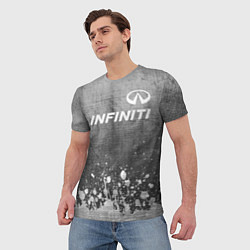 Футболка мужская Infiniti - grey gradient посередине, цвет: 3D-принт — фото 2
