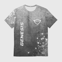 Футболка мужская Genesis - grey gradient вертикально, цвет: 3D-принт