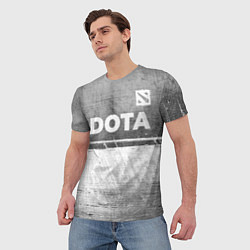 Футболка мужская Dota - grey gradient посередине, цвет: 3D-принт — фото 2