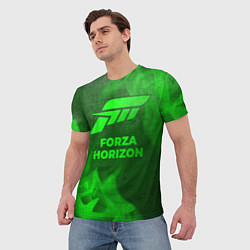 Футболка мужская Forza Horizon - green gradient, цвет: 3D-принт — фото 2