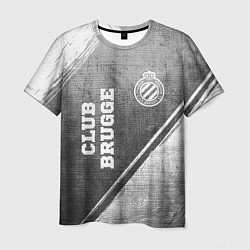 Футболка мужская Club Brugge - grey gradient вертикально, цвет: 3D-принт