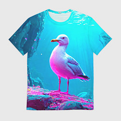 Футболка мужская Подводная чайка, цвет: 3D-принт