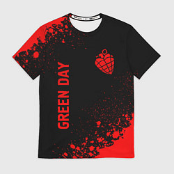 Футболка мужская Green Day - red gradient вертикально, цвет: 3D-принт