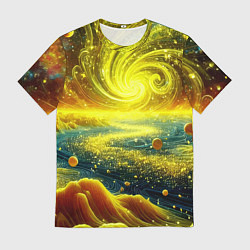 Мужская футболка Neon galaxy - ai art fantasy