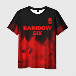 Футболка мужская Rainbow Six - red gradient посередине, цвет: 3D-принт