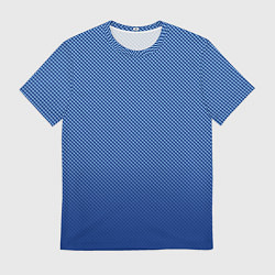 Футболка мужская Сине-голубой текстурированный градиент, цвет: 3D-принт