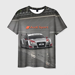 Футболка мужская Автогонки на шорт-треке Audi sport racing team, цвет: 3D-принт